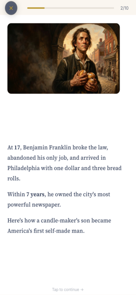 Franklin lesson — The Self-Made Man